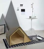 Домик для кошки/собаки из дерева, деревянная будка для домашнего животного, уютный дом