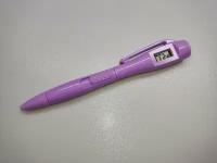 Шариковая ручка с часами Фиолетовая