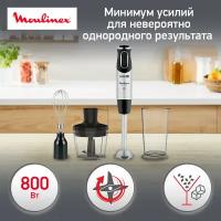 Погружной блендер Moulinex DD653832 Cuickchef, серебристый/черный