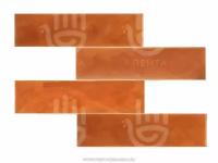 Плитка прямоугольник 7х30 см - Оранжевый пламенный, м2