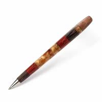 Ручка шариковая из дерева и натурального балтийского янтаря в футляре