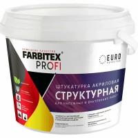 Декоративное покрытие Farbitex PROFI структурная, белый, 25 кг