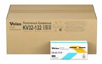 Бумажные листовые полотенца V-сложения Veiro Professional Ноme KV32-132, двухслойные, 20 пачек по 132 листа