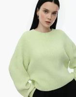 Зелёный укороченный джемпер oversize, XXS (36-38)