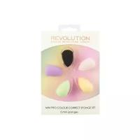 REVOLUTION Набор спонжей Mini Pro Colour Correct Sponge Set, 5 шт