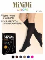 Гольфы женские MINIMI MICRO COLORS 70 den 3D, плотные, из микрофибры, цветные, размер 0, цвет черный