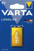 Батарейки Крона VARTA LONGLIFE 9V, 1 шт