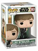 Фигурка POP! Звездные Войны Люк с малышом Йодой Star Wars №583 головотряс на подставке 11,5 см