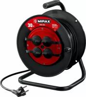 Силовой удлинитель на катушке MIRAX ПВС 3х2.5 30м 3500Вт IP44