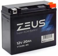 Аккумулятор ZEUS SUPER AGM 20 Ач о. п. (YTX20L-BS)