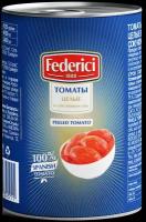 Томаты (помидоры) FEDERICI Whole peeled tomatoes очищенные целые в собственном соку, 4125мл