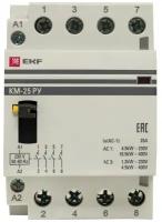 Модульный контактор EKF КМ РУ 25А 4NO (3 мод.) PROxima 25А