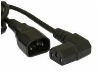 Кабель питания Hyperline IEC-320-C14 - IEC-320-C13, 1м, Hyperline (PWC-IEC13A-IEC14-1.0-BK)