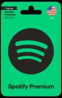 Подписка Spotify Premium на 1 месяц / Код активации Спотифай Премиум / Подарочная карта / Gift Card (США)