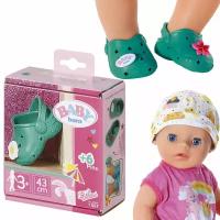 Одежда для кукол Обувь для кукол Baby Born 43 см, праздничные туфельки 1 шт зеленые