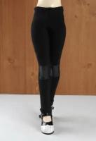 Dollmore GGag Leggings - MSD black (Леггинсы с кожаными заплатками на коленях чёрные для кукол Доллмор 43 см)