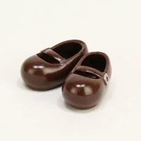 Туфли коричневые с магнитом для кукол Обитсу 11 см (Obitsu Rounded Shoes with Magnet Brown)