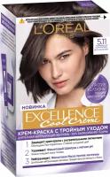 L'Oreal Paris Excellence Cool Creme стойкая крем-краска для волос, 5.11 Светло-Каштановый, 192 мл