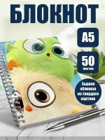 Тетрадь в клетку мультфильм Angry Birds