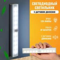 Беспроводной аккумуляторный светильник с датчиком движения и света для шкафа, кухни, гардероба, Master-Pokupok