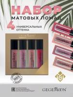 NJ Cosmetics Набор жидких водостойких матовых помад для губ, тон В, оттенок разноцветный