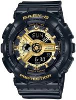 Наручные часы CASIO Baby-G BA-110X-1A, черный, золотой