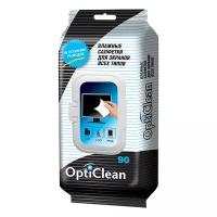 Opti Clean для экранов всех типов влажные салфетки 90 шт