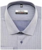 Рубашка мужская длинный рукав GREG 311/211/5583/1p, Прямой силуэт / Сlassic fit, цвет Серый, рост 174-184, размер ворота 41