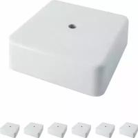 Коробка распределительная TDM Electric КР 75х75х28 ОП квадратная для открытого монтажа IP40 белый (комплект из 6 шт.)