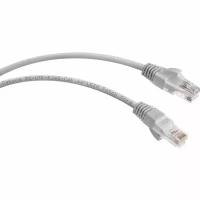 Патч-корд Cabeus U/UTP PC-UTP-RJ45-Cat.6a-1m-LSZH категория 6а (10G), 2xRJ45/8p8c, неэкранированный, серый, LSZH, 1м