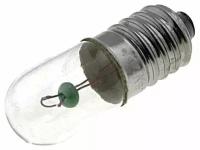 Лампочка BRIGHTMASTER LAMP-E10/6/300, Лампочка: миниатюрная, E10, 6,3ВDC, 300мА, Колба: цилиндрический, 1шт