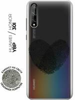 Силиконовый чехол с принтом Lovely Fingerprints для Honor 30i / Huawei Y8P / Хуавей У8Р / Хонор 30ай