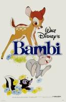 Плакат, постер на бумаге Бэмби (Bambi, 1942г). Размер 30 х 42 см