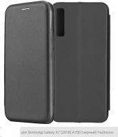 Samsung Galaxy A7 2018 черный чехол-книжка для Самсунг галакси а7 а750 книга a750