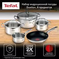 Набор посуды (нержавейка) Tefal Duetto 8 предметов (G732S855)