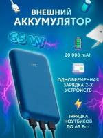 Внешний аккумулятор Power Bank ZMI 10 PRO 20000 mAh 65W Type-C Quick Charge 3.0, Power Delivery 3.0 (темно-синий)
