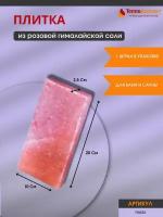 Плитка из гималайской розовой соли 200x100x25 мм шлифованная