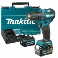 Аккумуляторная ударная дрель-шуруповерт Makita, 12 В, 35 Нм, 1500 об/мин, 22500 уд/мин, с 2 АКБ 4 Ач и ЗУ, в кейсе, HP332DWME