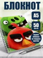 Тетрадь в клетку мультфильм Angry Birds