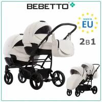 Коляска для двойни Bebetto42 Comfort PRO (100% экокожа) (2 в 1) 05_CZA