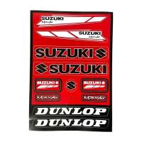 Мотонаклейки мото стикеры наклейки Suzuki 22.5х32 см на мотоцикл скутер мопед квадроцикл для мотоциклиста, черно-красные