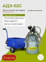 Доильный аппарат АДЭ-02С ПД масляного типа (пульсатор попарного доения/ силиконовый вкладыш)