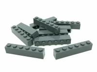 Деталь LEGO 4211100 Кирпичик 1X6 (серый) 50 шт