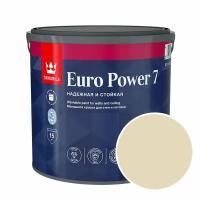 Краска моющаяся Tikkurila Euro Power 7 RAL 1015 (Светлая слоновая кость - Light ivory) 2,7 л