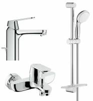 Комплект смесителей для ванной 3 в 1 Grohe Eurosmart Cosmopolitan M-Size с донным клапаном, хром