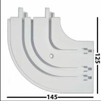 Поворот для 3-х рядного карниза