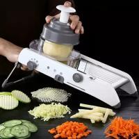 Овощерезка Смарт-Терка Mandoline Slicer (18 видов размеров нарезки), Слайсер терка, Шинковка, Измельчитель для овощей и фруктов