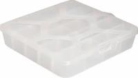 Органайзер Master-comfort универсальный прозрачный пластик, контейнер для хранения строительных аксессуаров метизов гвоздей 20x20x4,5 см Blocker
