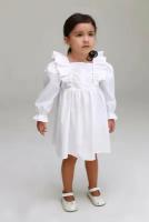 Праздничное платье для девочки с длинным рукавом летнее осеннее нарядное детское на праздник на новый год белое 92