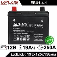 Мото аккумулятор стартерный Leoch UPLUS EBU1-4-1 12V 19Ah прямая полярность 250А AGM, аккумулятор для мотоцикла, квадроцикла, гидроцикла, багги